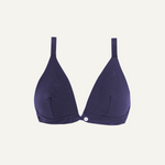 Merino Wool Front-Open Bra – Dark Blue