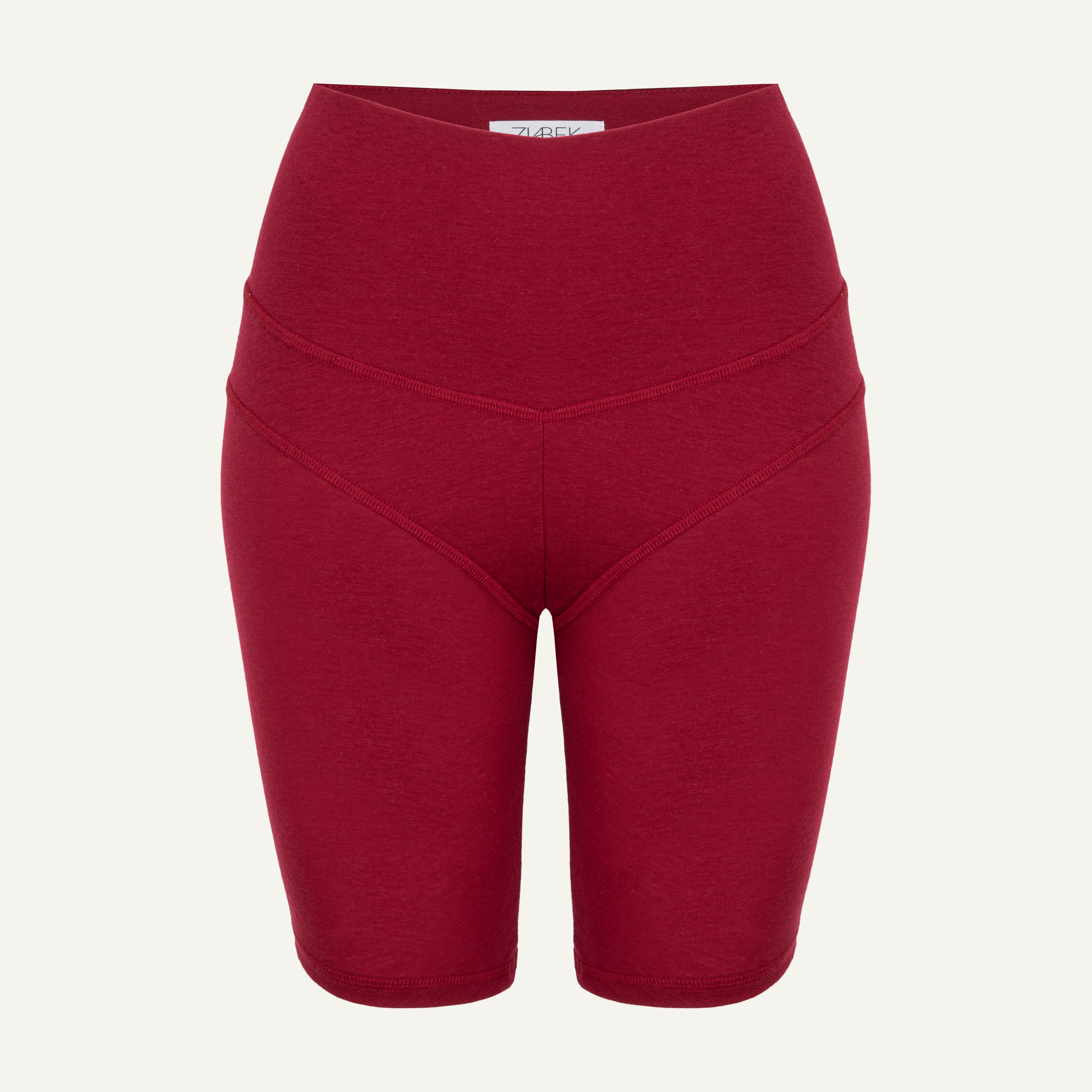 Lyocell-Wool Sculpted Shorts – Burgundy
