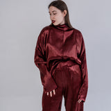 Silk/Cotton Clothing Set - Burgundy