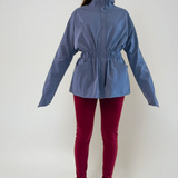 Single-Panel Cotton Windbreaker with Lyocell/Wool Lining - Light Blue