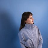 Single-Panel Cotton Windbreaker with Lyocell/Wool Lining - Light Blue