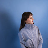 Single-Panel Cotton Windbreaker with Lyocell/Wool Lining - Light Blue