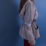 Single-Panel Cotton Windbreaker with Lyocell/Wool Lining - Light Blue