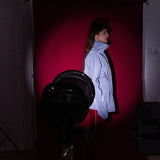 Single-Panel Cotton Windbreaker with Lyocell/Wool Lining - Light Blue