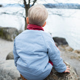 Kid's Wool Puff Jacket - Blue - Natural, Non-Toxic & Insulated with 100% Wool