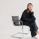 Silk/Linen Clothing Set - Black