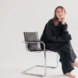 Silk/Linen Clothing Set - Black