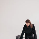 Silk/Linen Clothing Set - Black