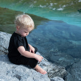 Ramie Baby/Kid Clothing Set - Charcoal