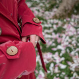 Trench Coat - Burgundy Red