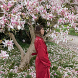 Trench Coat - Burgundy Red