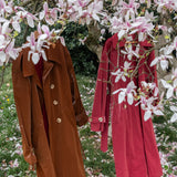 Trench Coat - Burgundy Red