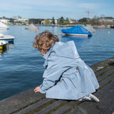 Kid's Trench Coat - Blue - Cotton