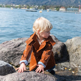 Kid's Trench Coat - Brown - Cotton