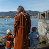 Kid's Trench Coat - Brown - Cotton