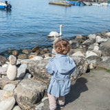 Kid's Trench Coat - Blue - Cotton