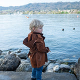Kid's Trench Coat - Brown - Cotton