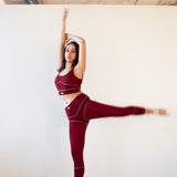 Lyocell/Wool Sports Bra - Burgundy