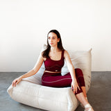 Lyocell/Wool Sports Bra - Burgundy