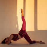 Lyocell/Wool Sports Bra - Burgundy