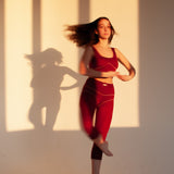 Lyocell/Wool Sports Bra - Burgundy