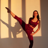 Lyocell/Wool Sports Bra - Burgundy