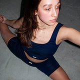 Merino Wool Sports Bra - Dark Blue