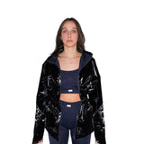Single-Panel Cotton Windbreaker with Merino Wool Lining - Black