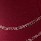 Women's Lyocell/Wool Sports Bra - Burgundy (Cream Thread)