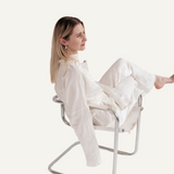 Silk/Linen Clothing Set - White