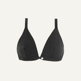 Merino Wool Front-Open Bra – Black