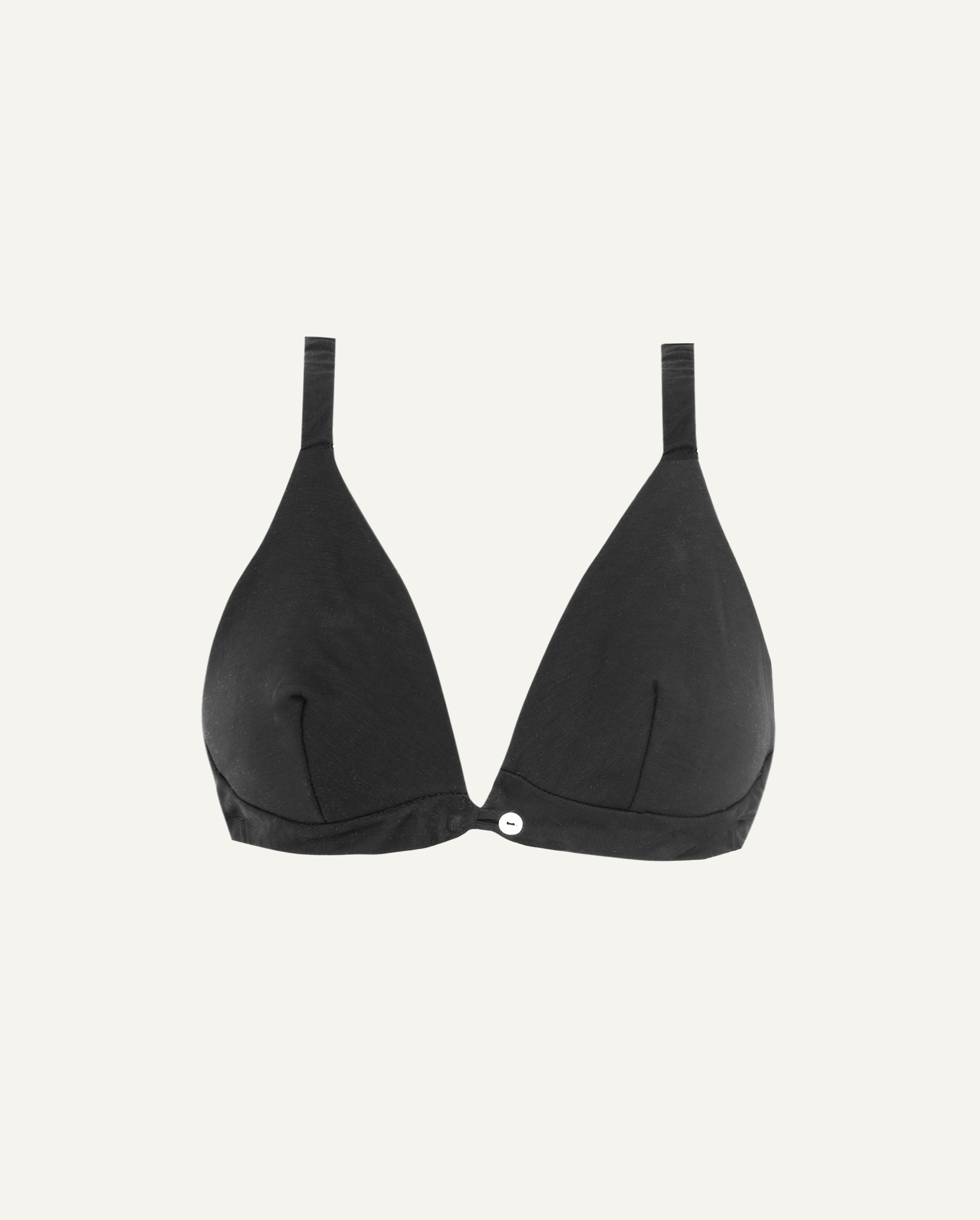 Merino Wool Front-Open Bra – Black