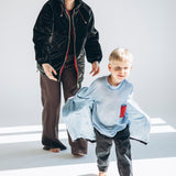 Kid's Wool Puff Jacket - Black - Natural, Non-Toxic & Insulated with 100% Wool