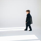 Kid's Wool Puff Jacket - Black - Natural, Non-Toxic & Insulated with 100% Wool