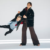 Kid's Wool Puff Jacket - Black - Natural, Non-Toxic & Insulated with 100% Wool