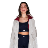 Single-Panel Cotton Windbreaker with Lyocell/Wool Lining - Beige