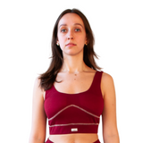 Lyocell/Wool Sports Bra - Burgundy