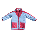 Kid's Wool Puff Jacket - Blue - Natural, Non-Toxic & Insulated with 100% Wool
